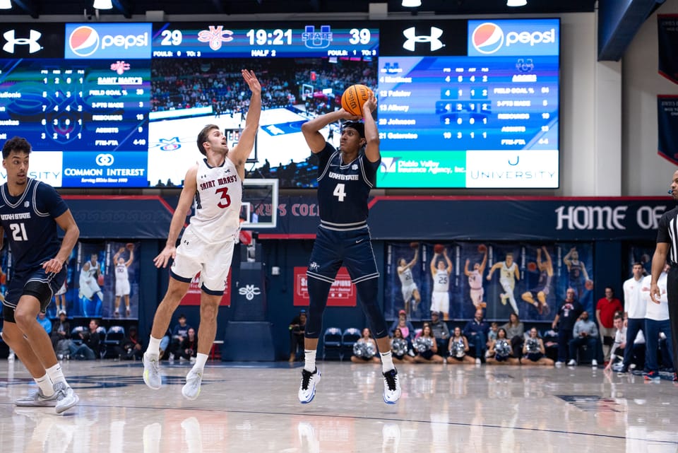 MBB Game Notebook: Utah State Overwhelms Saint Mary's For Critical Road Win