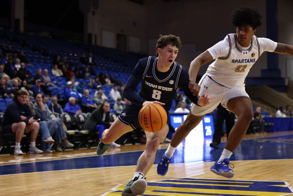 MBB Game Notebook: Balanced Attack Leads Utah State Past Red-Hot Spartans